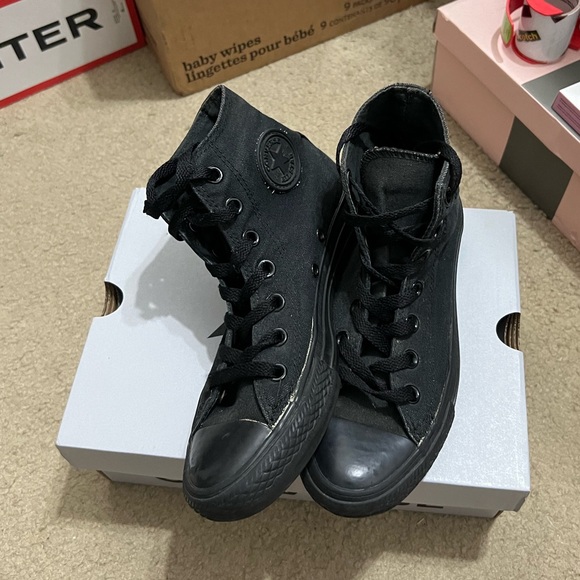 Converse Chuck Taylor All Black Canvas Sneakers - Picture 5 of 12